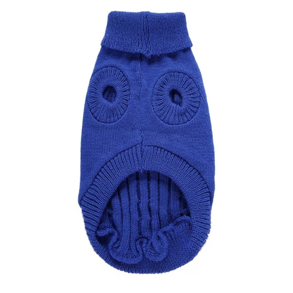 Cozy Blue Knit Dog Sweater - new without tags